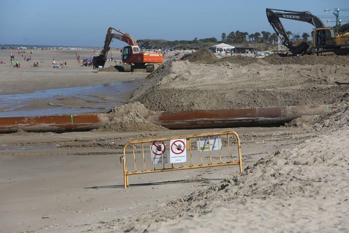 FOTOS: Obras regeneración playa La Ballena