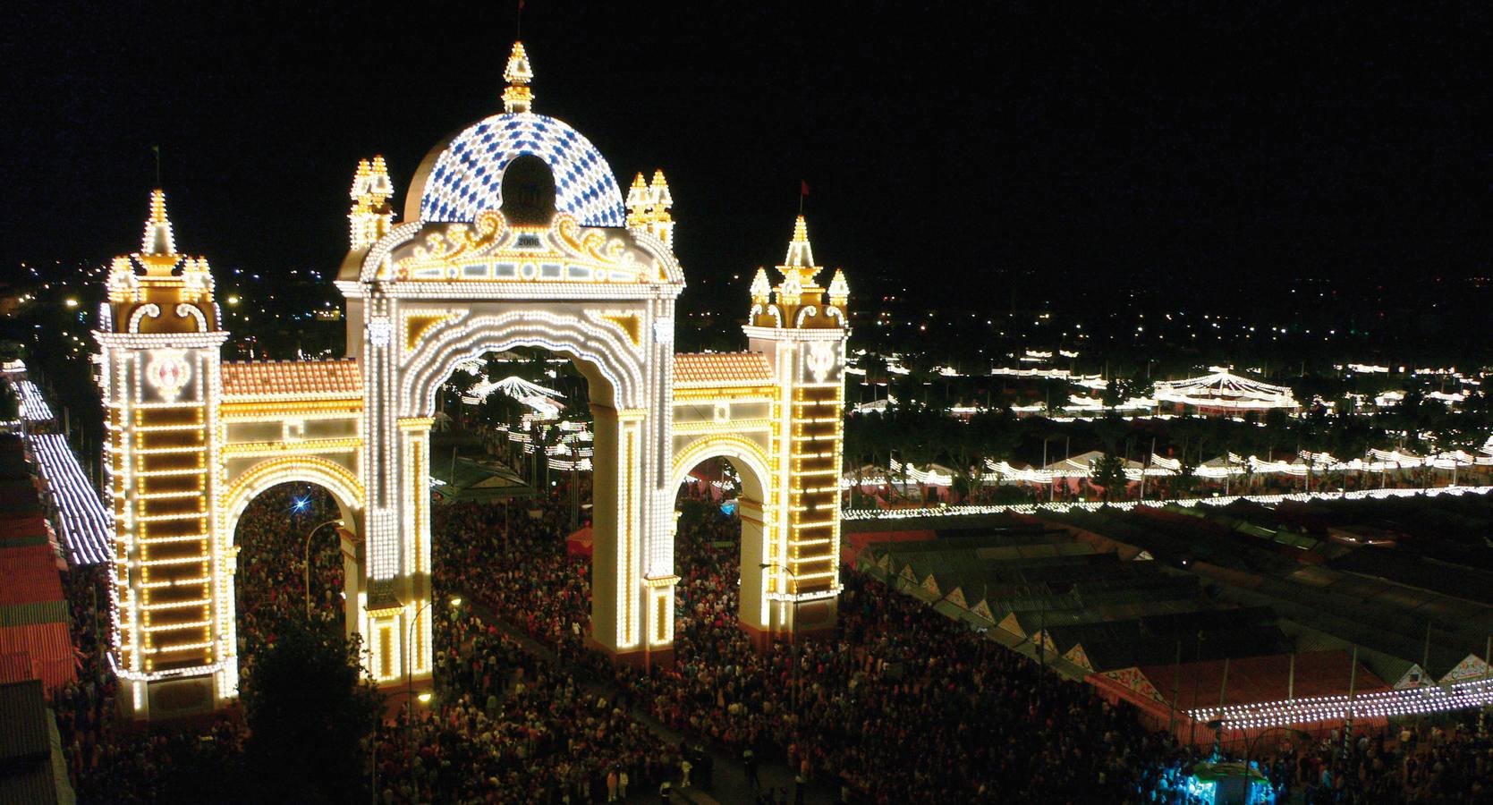 Portada de la Feria de Abril de 2006. El pintor Ricardo Suárez fue el creador de la portada de 2006, la cual llamó «Palco del Príncipe 29», que recogía el palco central del coso taurino de la Real Maestranza de Sevilla