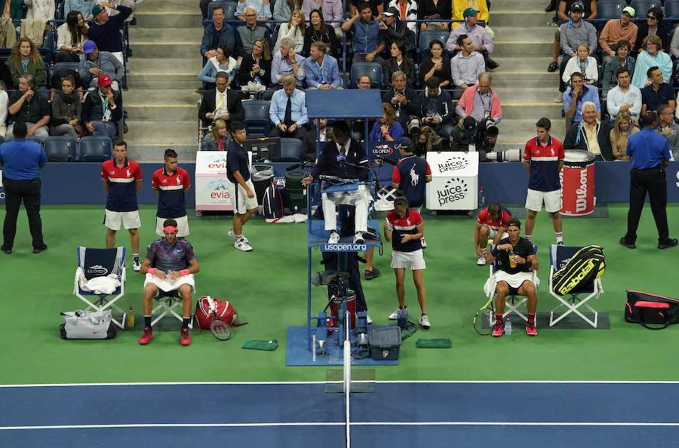 La arrolladora semifinal del US Open de Nadal contra Del Potro, en imágenes