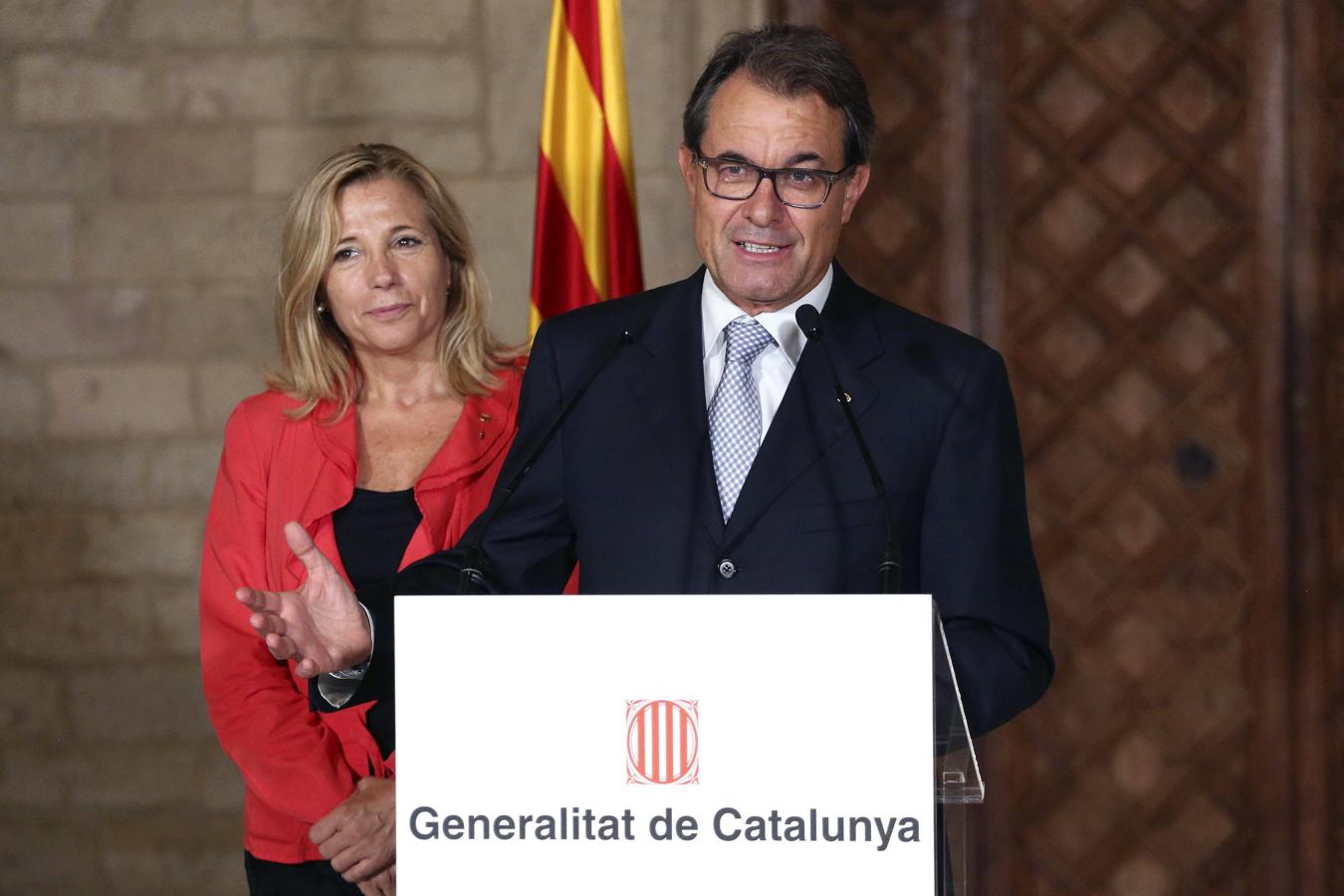 El expresidente de la Generalitat Artur Mas durante una comparecencia en la Diada de 2014. 
