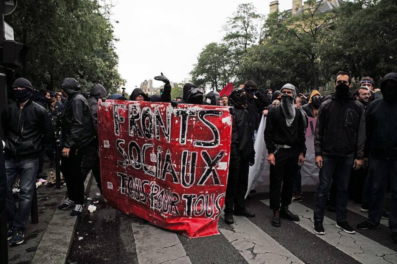 «Frentes sociales, todos para todos» Manifestantes. 