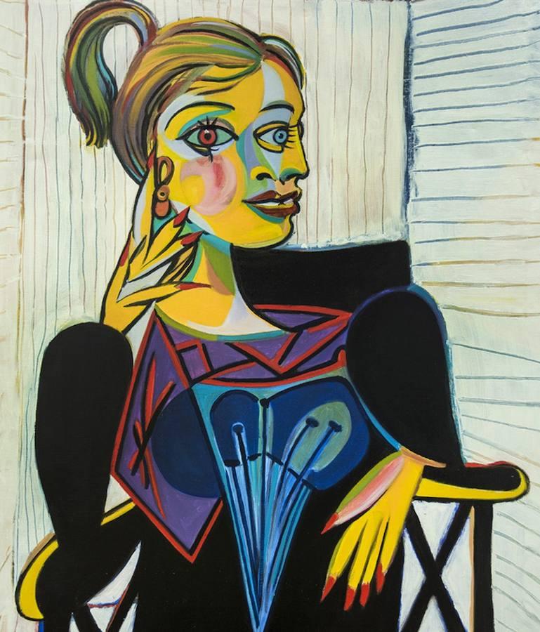 «Retrato de Dora Maar» de Picasso, con Belén Esteban. El dinero recaudado irá destinado a la Fundación BOBATH (Dirigido a personas con parálisis cerebral para que puedan llevar una vida normalizada). 