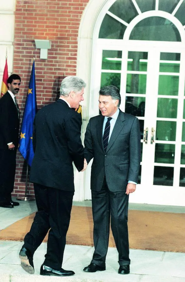 Instantánea del encuentro de Bill Clinton y Felipe González en diciembre de 1995. 