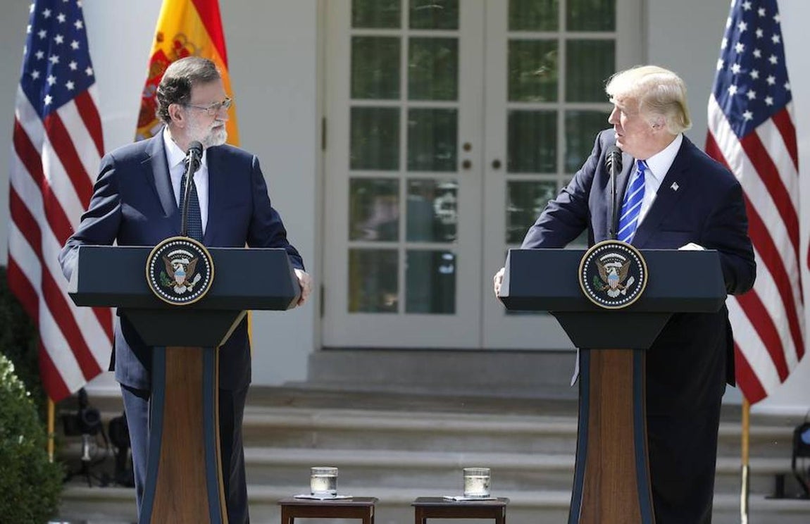 Rajoy y Trump, juntos por primera vez en Washington. 