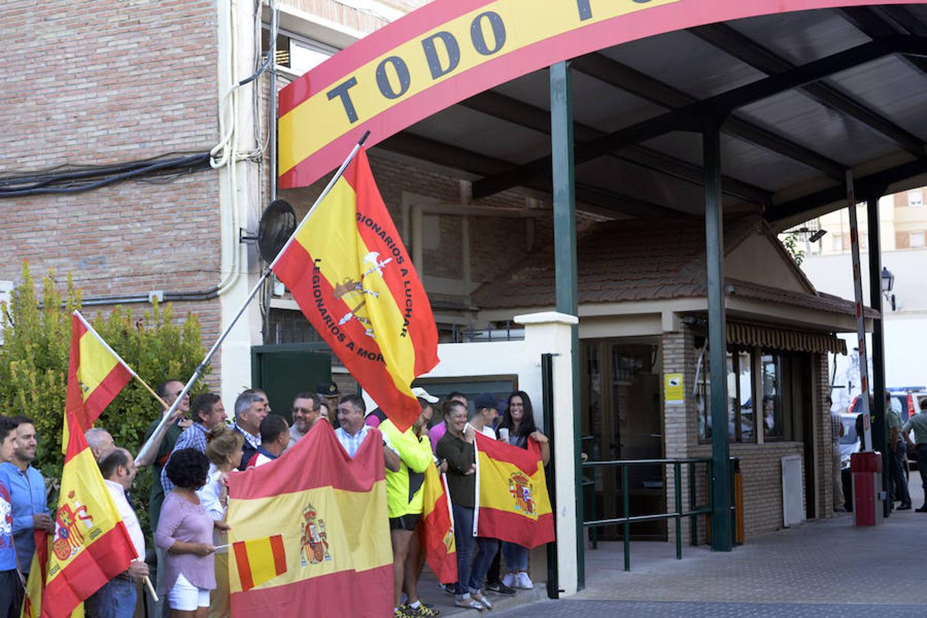 Despedida a una unidad de la Guardia Civil de Toledo que parte hacia Cataluña