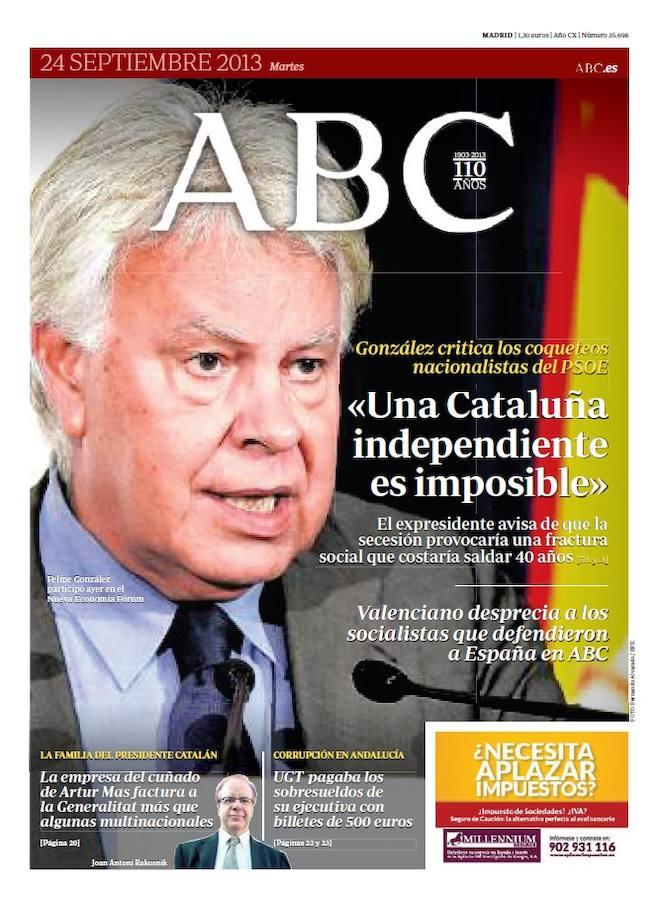 La tibieza de algunos altos cargos del PSOE con respecto al independentismo provocó serias divisiones en el partido. 