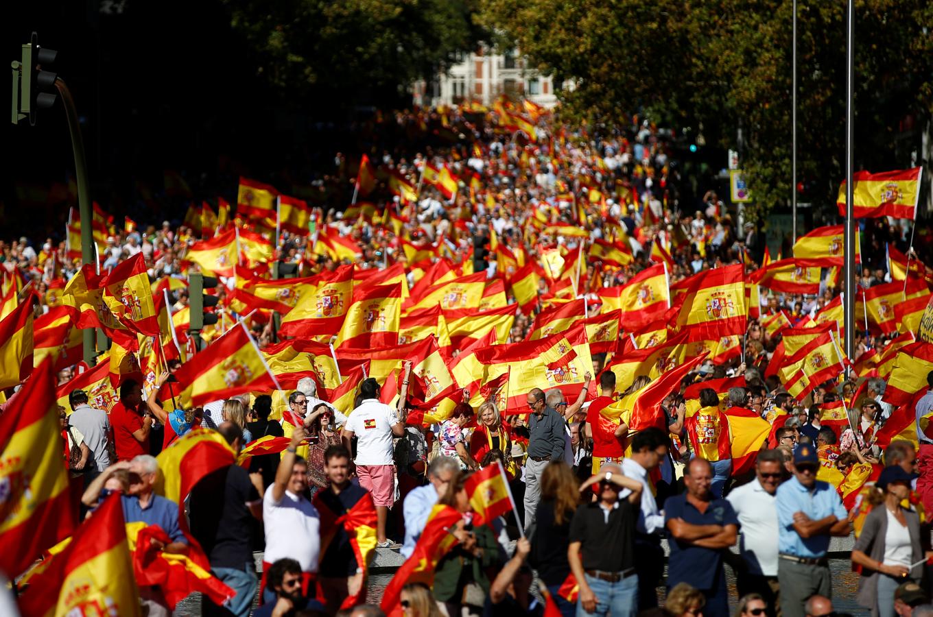 Concentración en Madrid a favor de la unidad de España. 