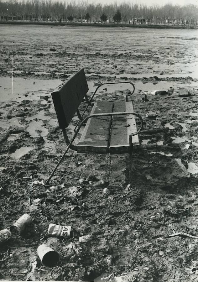 5. Además de toneladas de basura, los operarios municipales sacaron multitud de bancos y sillas metálicas