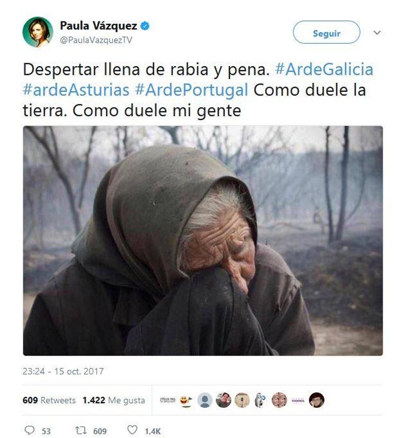 Los famosos se solidarizan con los afectados por los incendios