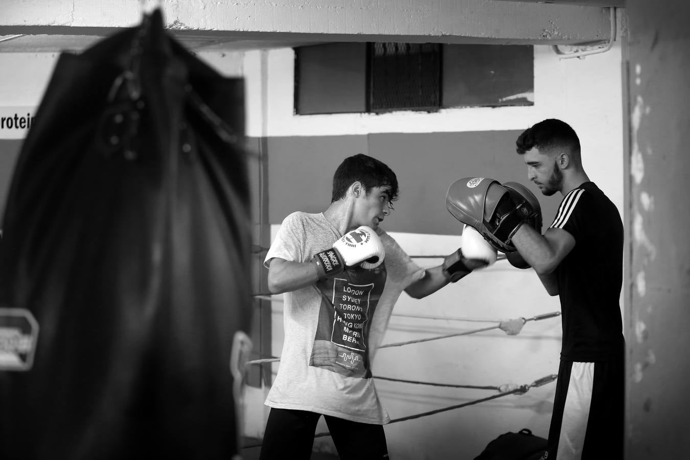 El boxeo y kickboxing de Córdoba, en blanco y negro