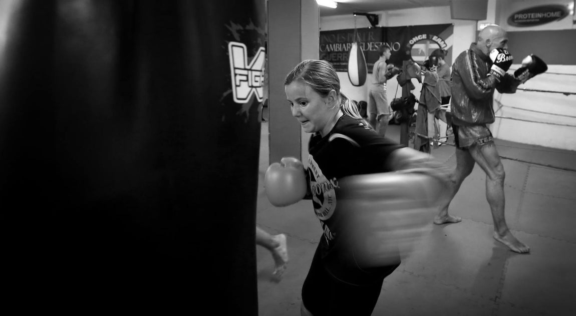 El boxeo y kickboxing de Córdoba, en blanco y negro