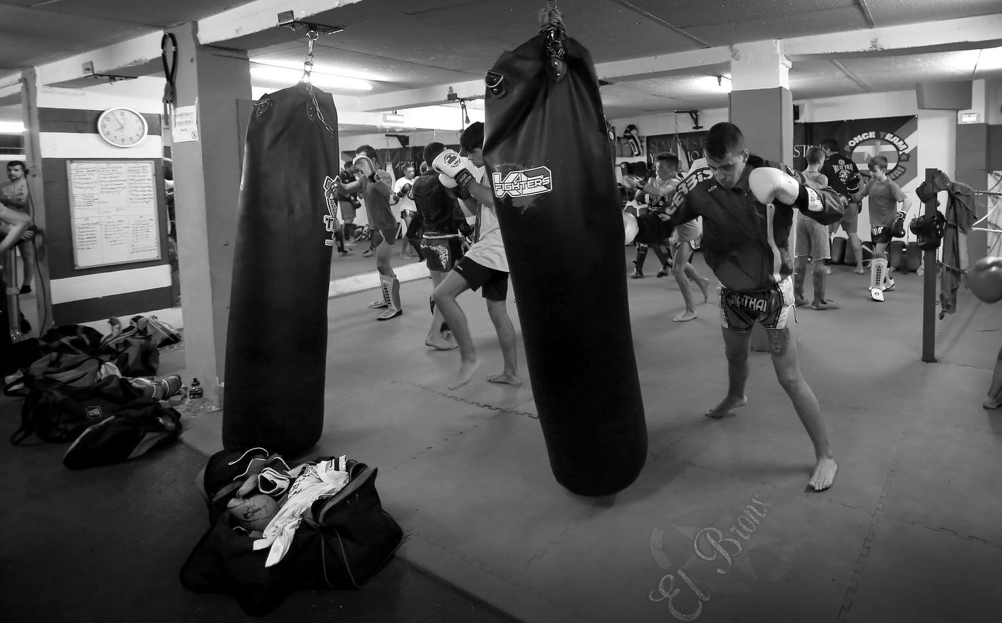 El boxeo y kickboxing de Córdoba, en blanco y negro