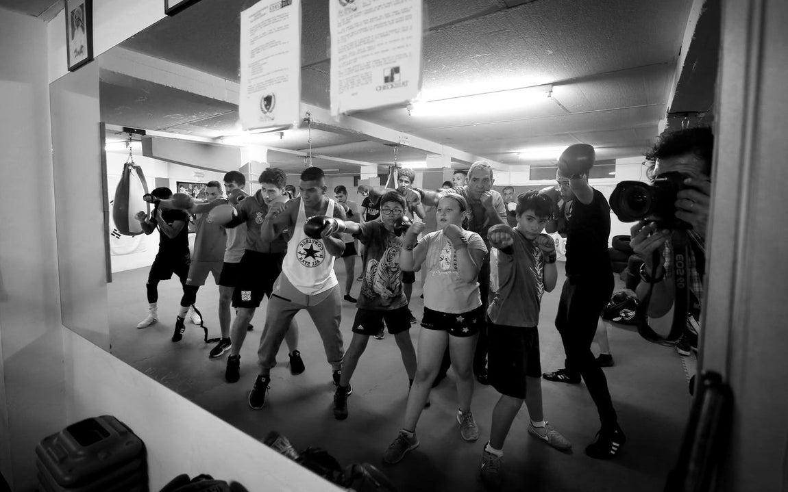 El boxeo y kickboxing de Córdoba, en blanco y negro