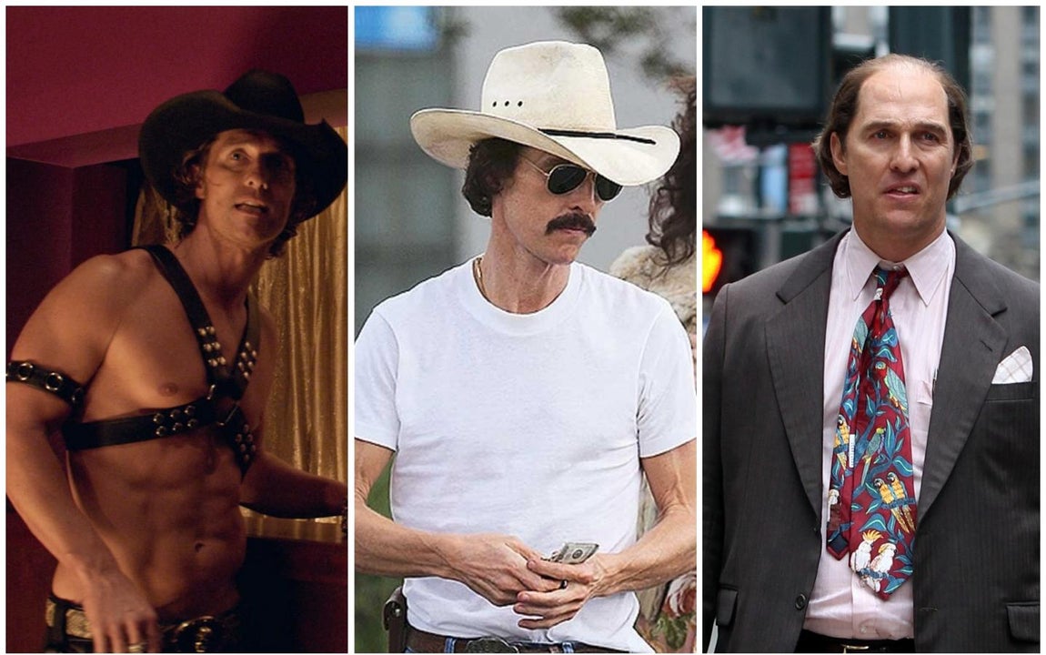 Matthew McConaughey. Otro de los actores que han protagonizado las transformaciones más asombrosas es Matthew McConaughey. El actor perdió 20 kilos para interpretar a un enfermo de sida en «Dallas Buyers Club», totalmente distinto a lo que nos tenía acostumbrados con su físico cincelado en el gimnasio, como en «Magic Mike».