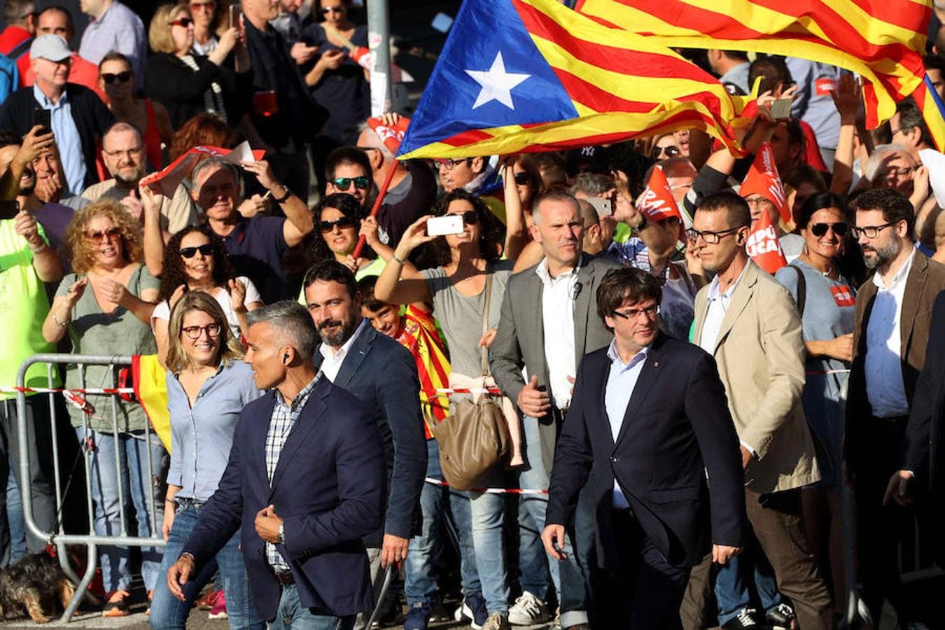 Puigdemont ha liderado la manifestación. 