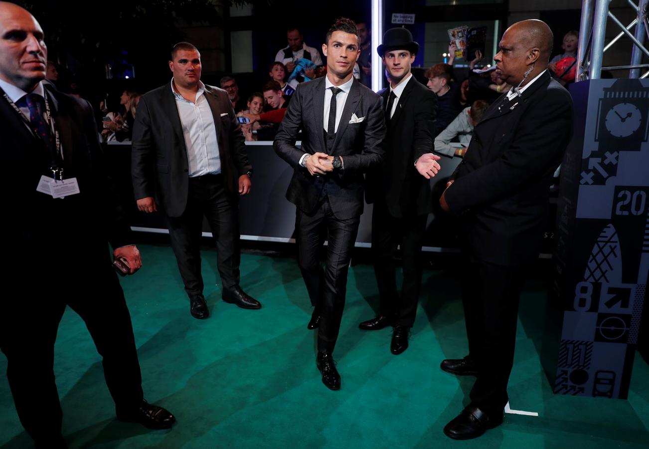 Cristiano Ronaldo, a su llegada. 