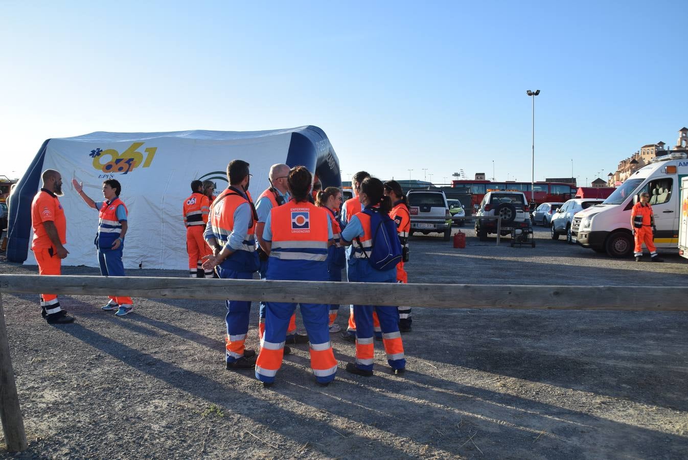 Las imágenes del simulacro de terremoto en San Fernando