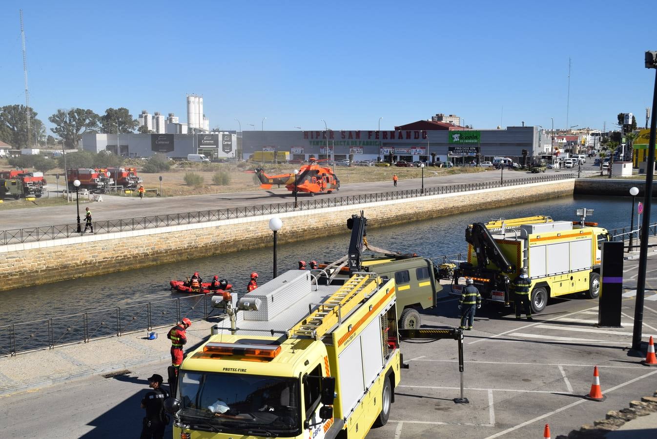 San Fernando acoge la mayor maniobra de adiestramiento a nivel andaluz sobre catástrofes