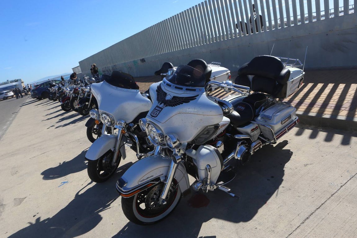 Concentración de Harley Davidson en Cádiz