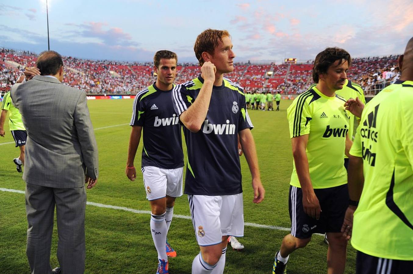 Álex y Nacho en una gira con el Real Madrid en Estados Unidos.