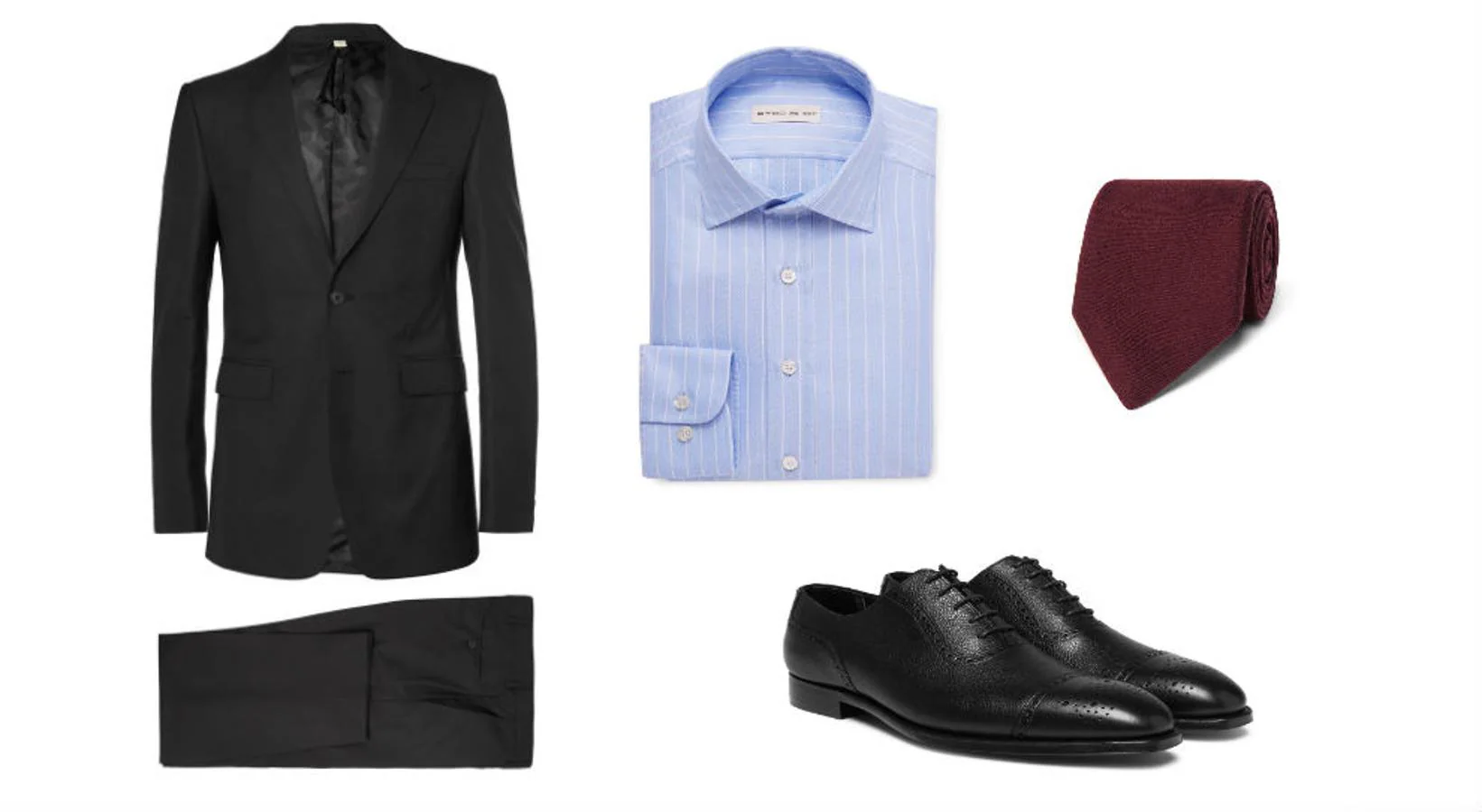 Look inspirado en 'The Good wife'. Traje negro de Burberry (Precio: 995 euros), camisa de Etro (Precio: 210 euros), corbata de Charvet (Precio: 195 euros) y zapatos de George Cleverley (Precio: 625 euros).