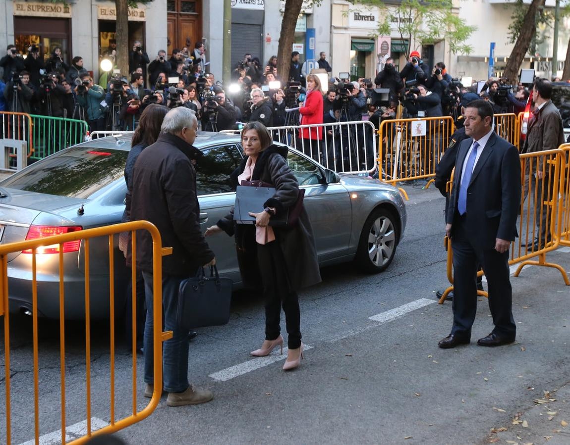 La comparecencia de los miembros de la mesa del Parlament en el Tribunal Supremo, en imágenes