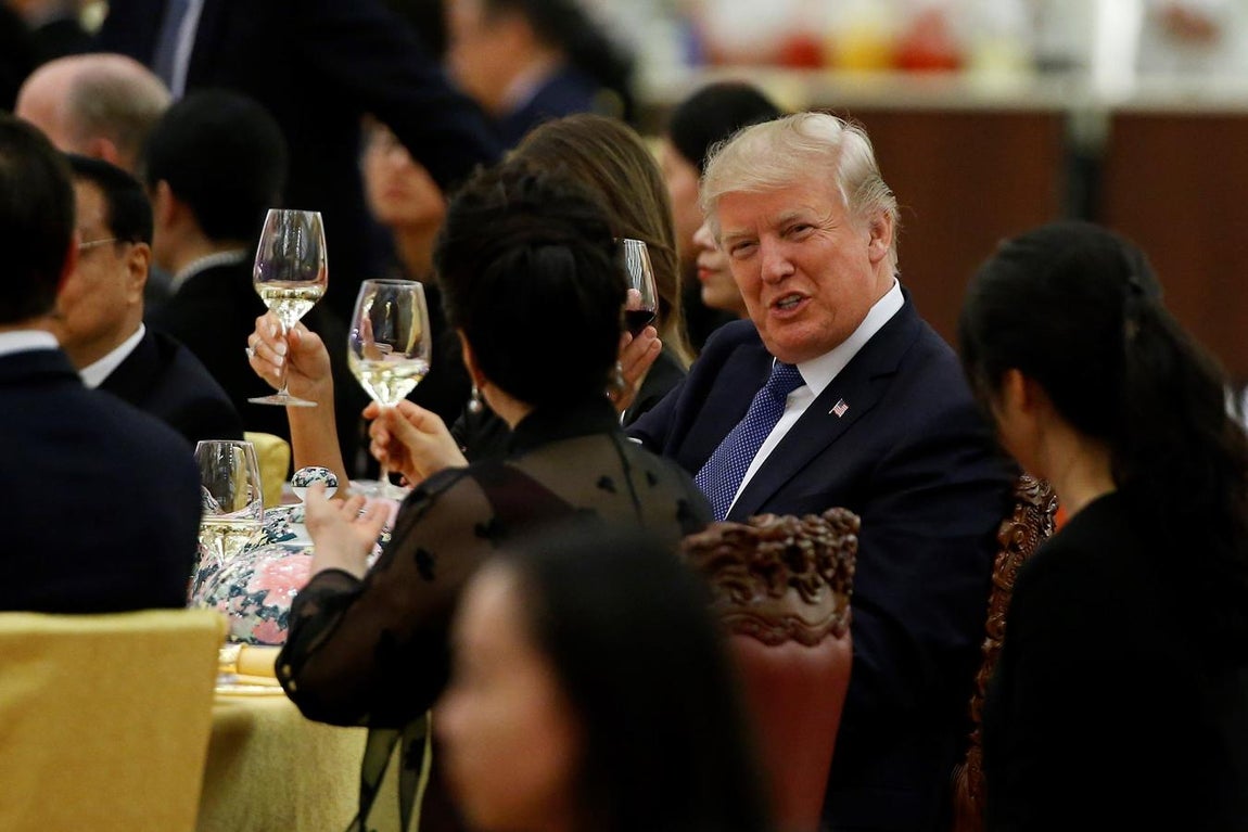 Donald Trump, en China
