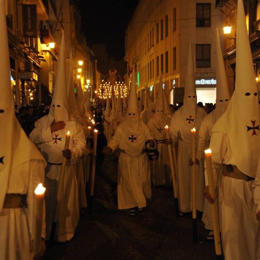 Nazarenos en la Semana Santa