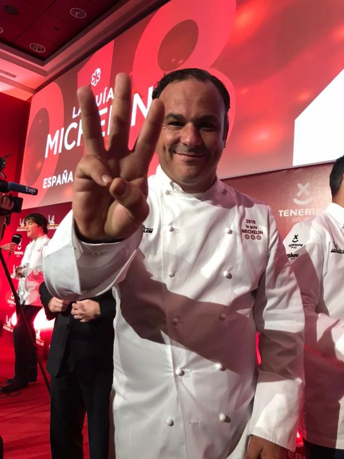 Ángel León celebra la tercera estrella Michelín para Aponiente en El Puerto