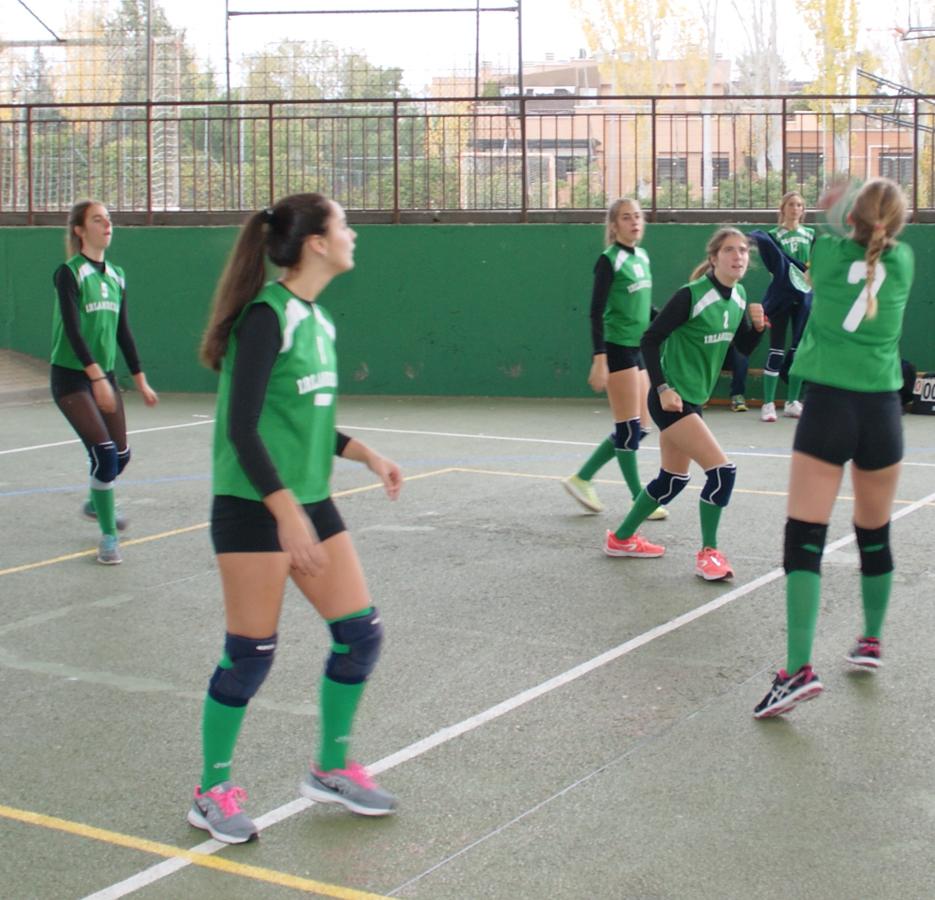 Las mejores imágenes del partido de voleibol juvenil femenino entre BVM Irlandesas y Valdefuentes
