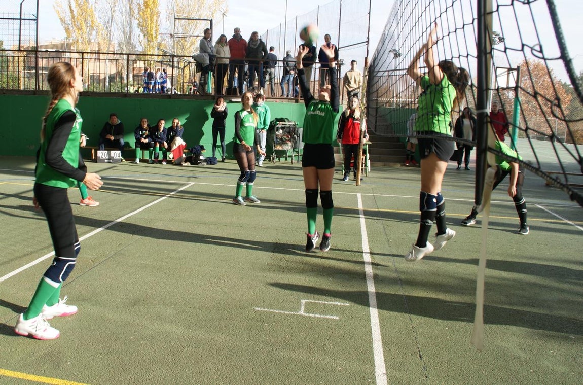 Las mejores imágenes del partido de voleibol juvenil femenino entre BVM Irlandesas y Valdefuentes