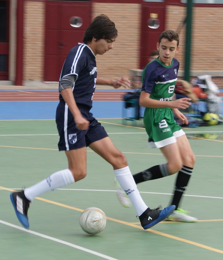 Las mejores imágenes del partido de fútbol sala cadete masculino entre San Patricio Soto Azul y Maristas Chamberí