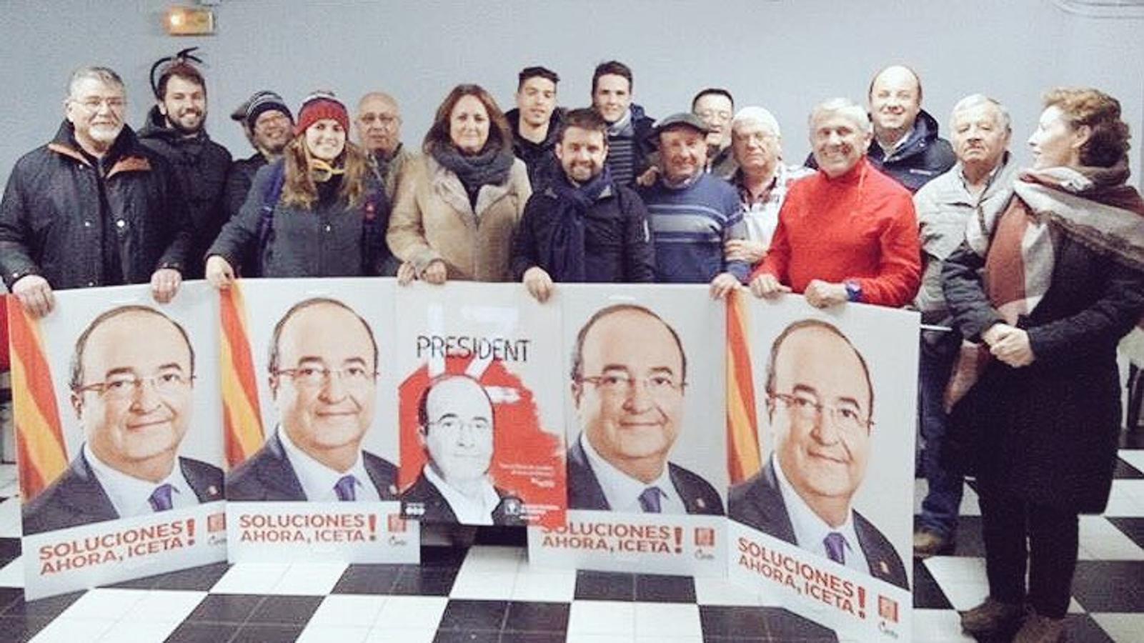 Apoyo desde Sabadell para el candidato del PSC, Miquel Iceta. 