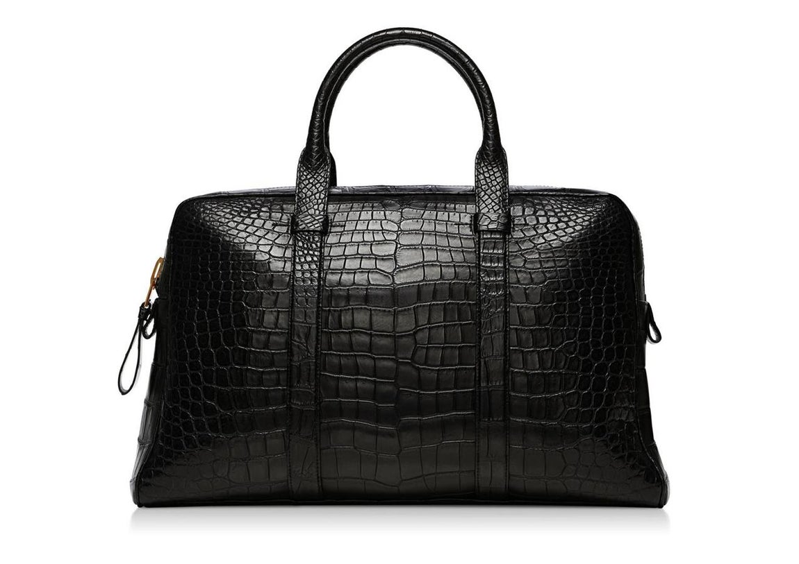 Tom Ford. Buckley alligator flat trapeza briefcase. Precio: 29,4213 €