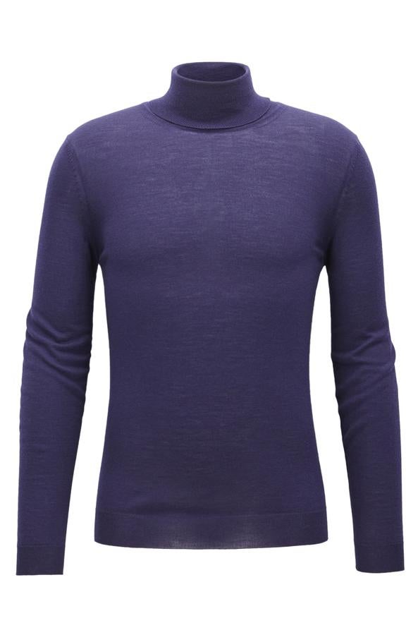 Hugo Boss. Jersey slim fit de cuello alto en lana, muy de tendencia esta temporada. (Precio: 149,95€)