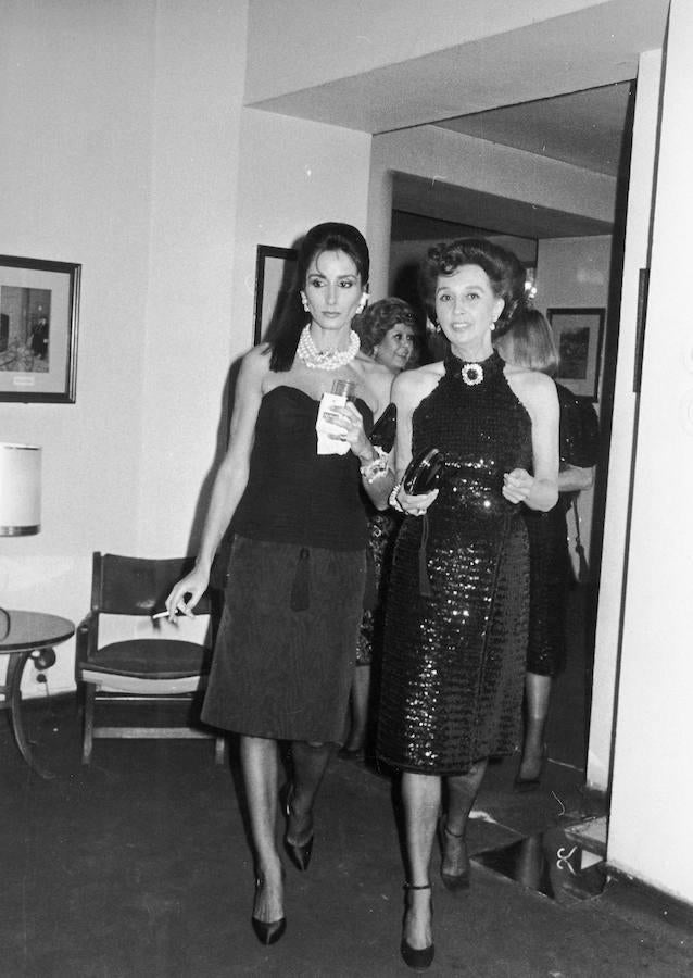 En una fiesta con Naty Abascal en Madrid, en 1983. 