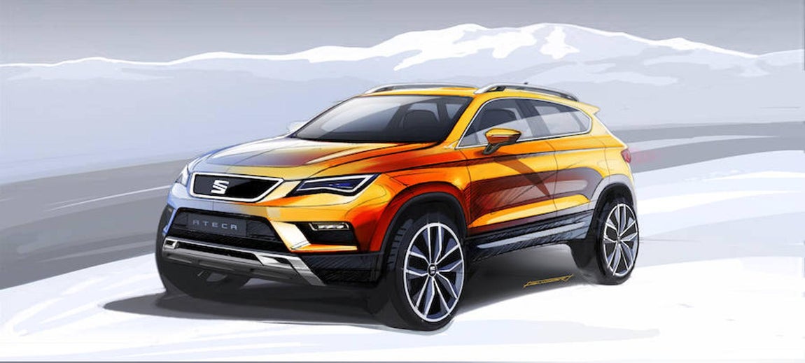 Boceto del Seat Ateca. 