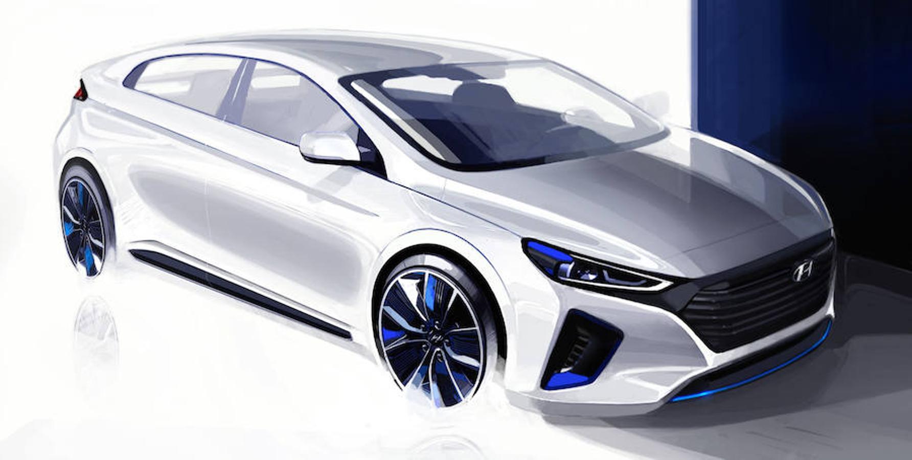 Boceto del Hyundai Ioniq. 