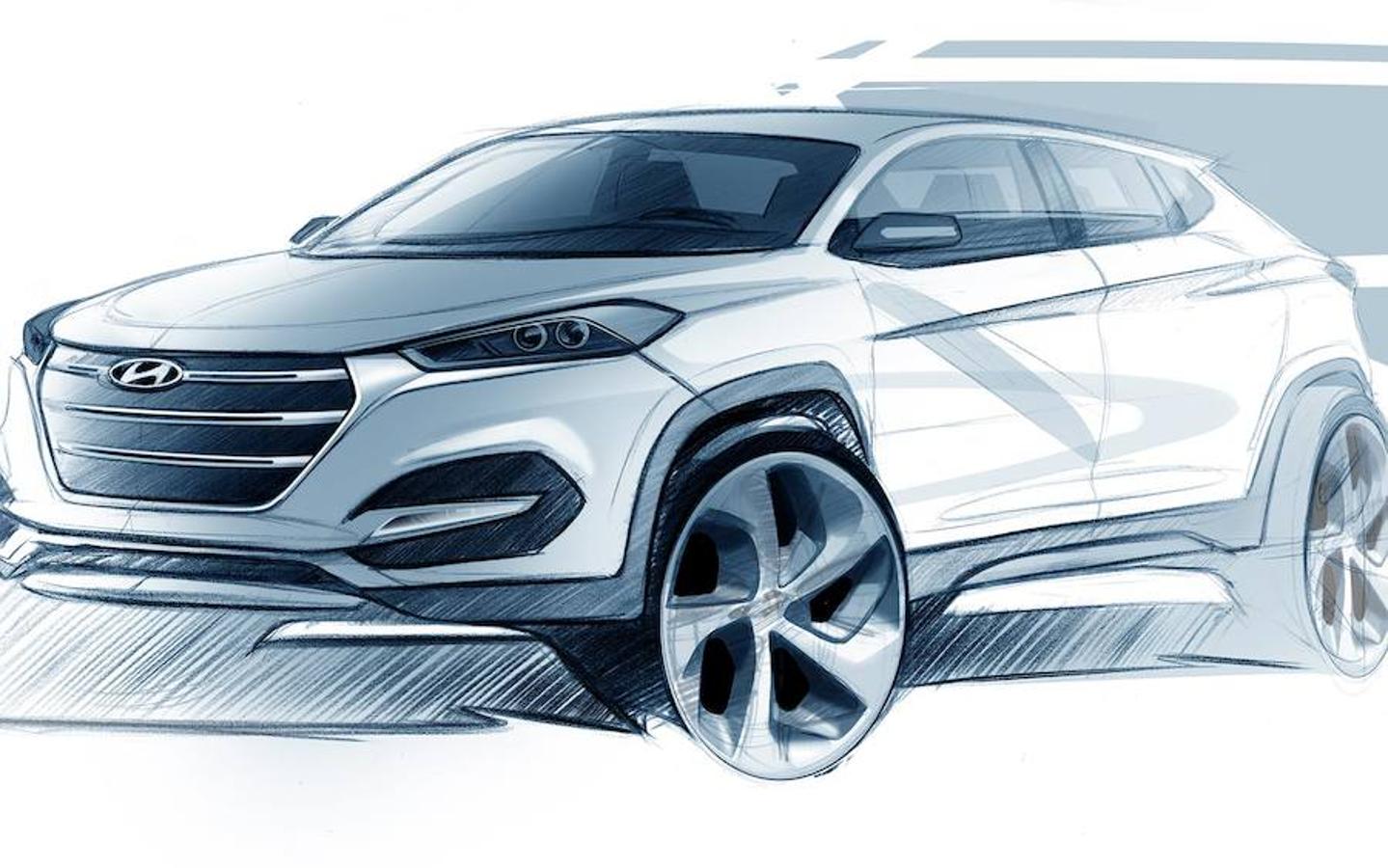 Boceto del Hyundai Tucson. 