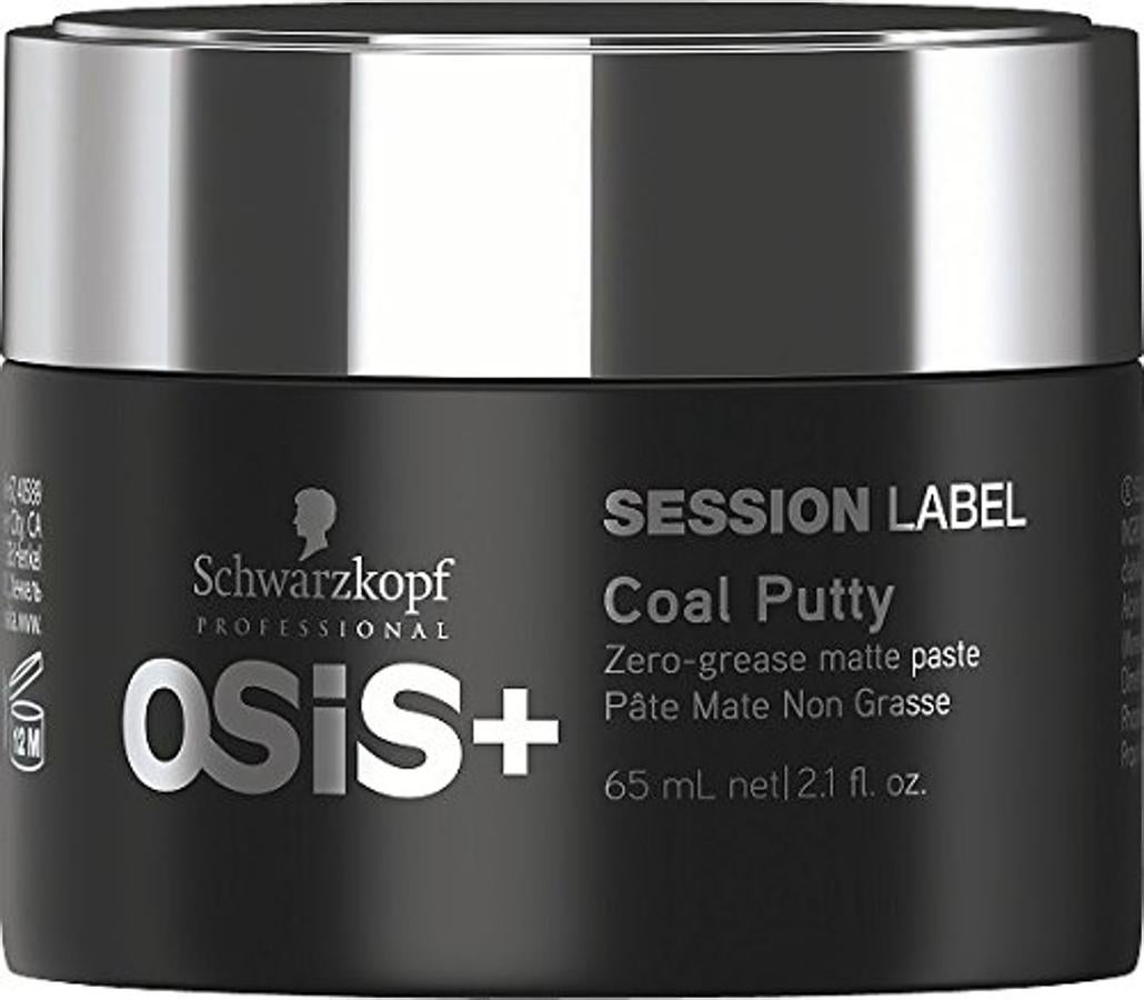 Osis+Session Label, de Schwarzkopf Professional. La capacidad texturizante del carbón es la clave de este producto que aporta un mayor cuerpo al cabello por lo que ayuda a la hora de conseguir peinados atrevidos sin dejar un acabado graso.