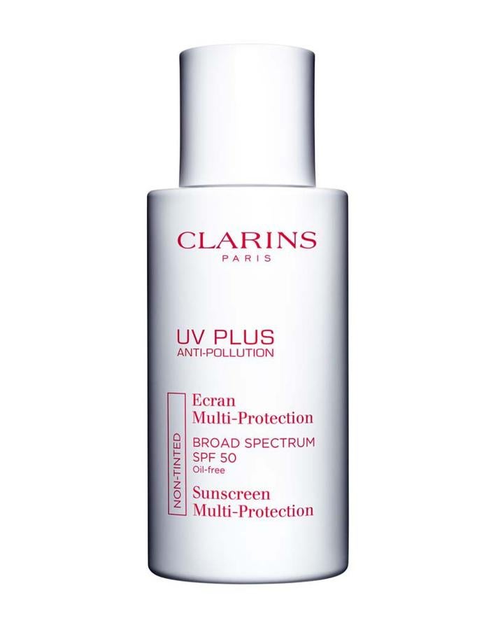 UV PLUS Anti Polución Pantalla Multiprotección, de Clarins. Fltro de protección contra la contaminación, que además incluye SPF 50 (Precio: 42,50 euros)