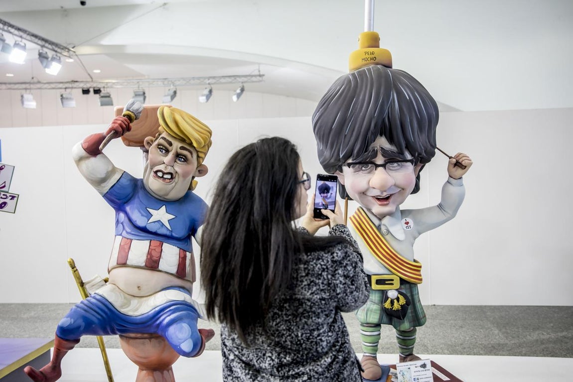 Puigdemont y el «procés» de Cataluña protagonizan las Fallas 2018 de Valencia. 