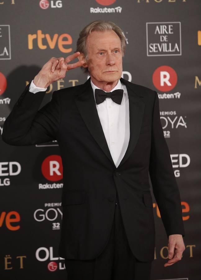 La alfombra roja de los Goya 2018, en imágenes. El actor británico Bill Nighy («La Librería»).