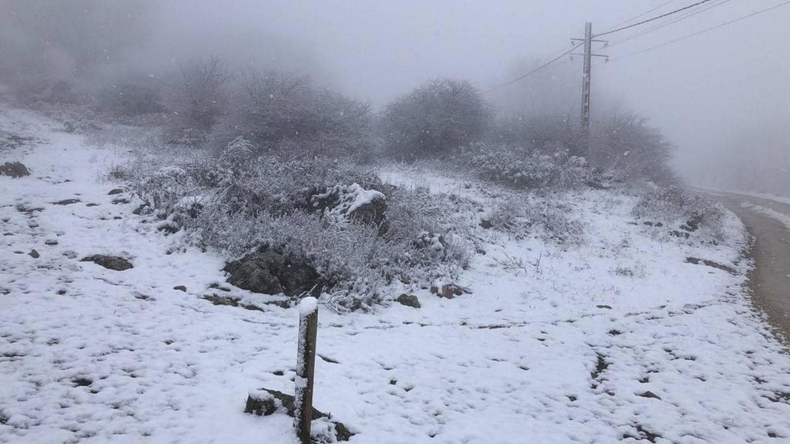 En imágenes, la nieve puebla el sur de la provincia de Córdoba