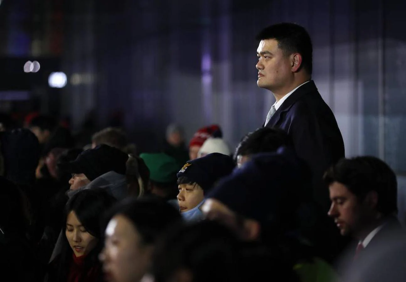 El exjugador de la NBA Yao Ming no ha querido perderse la ceremonia inaugural. 