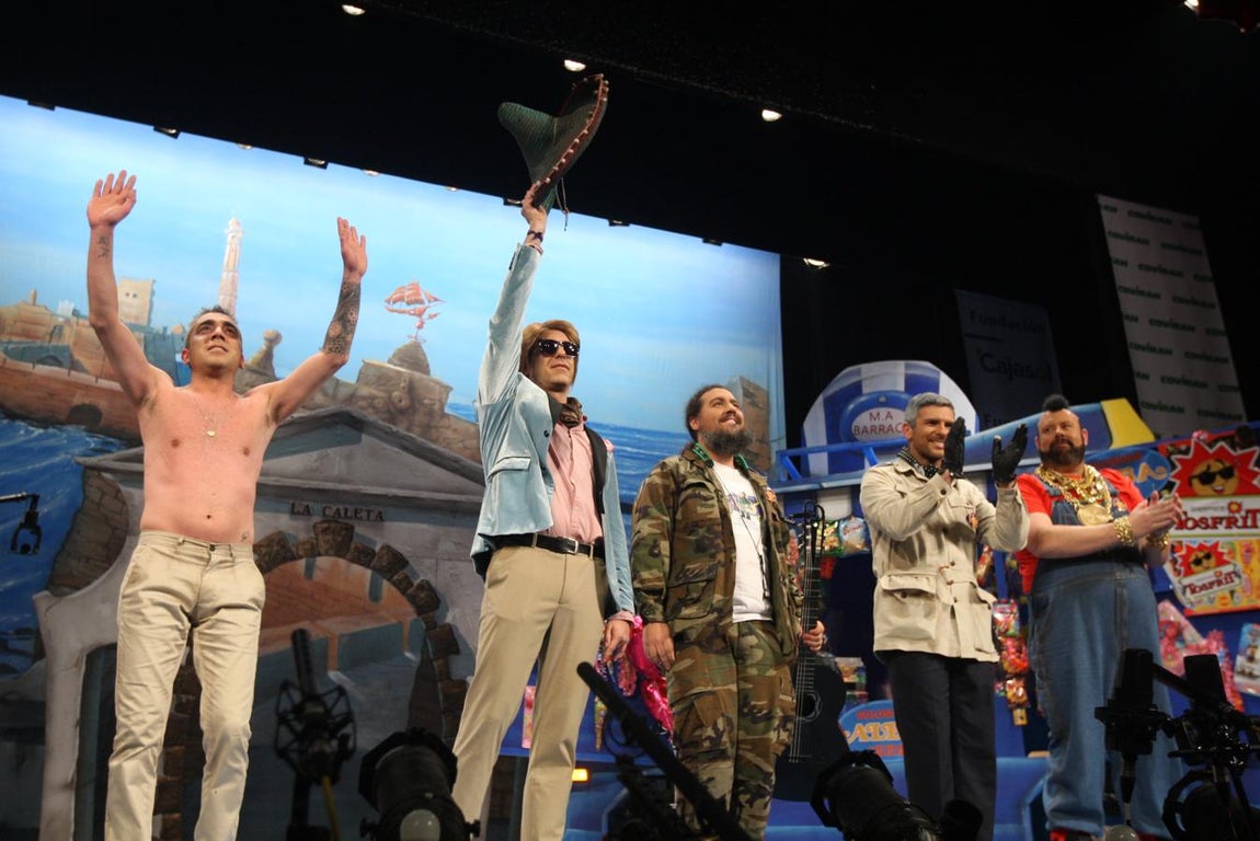 FOTO: Cuarteto El equipo A minúscula (comando Caleti) en la Final del Falla. Carnaval de Cádiz 2018