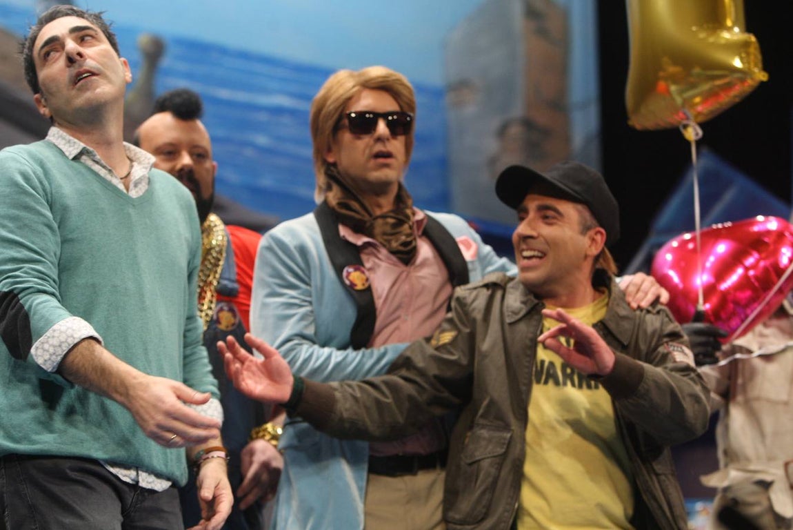 FOTO: Cuarteto El equipo A minúscula (comando Caleti) en la Final del Falla. Carnaval de Cádiz 2018