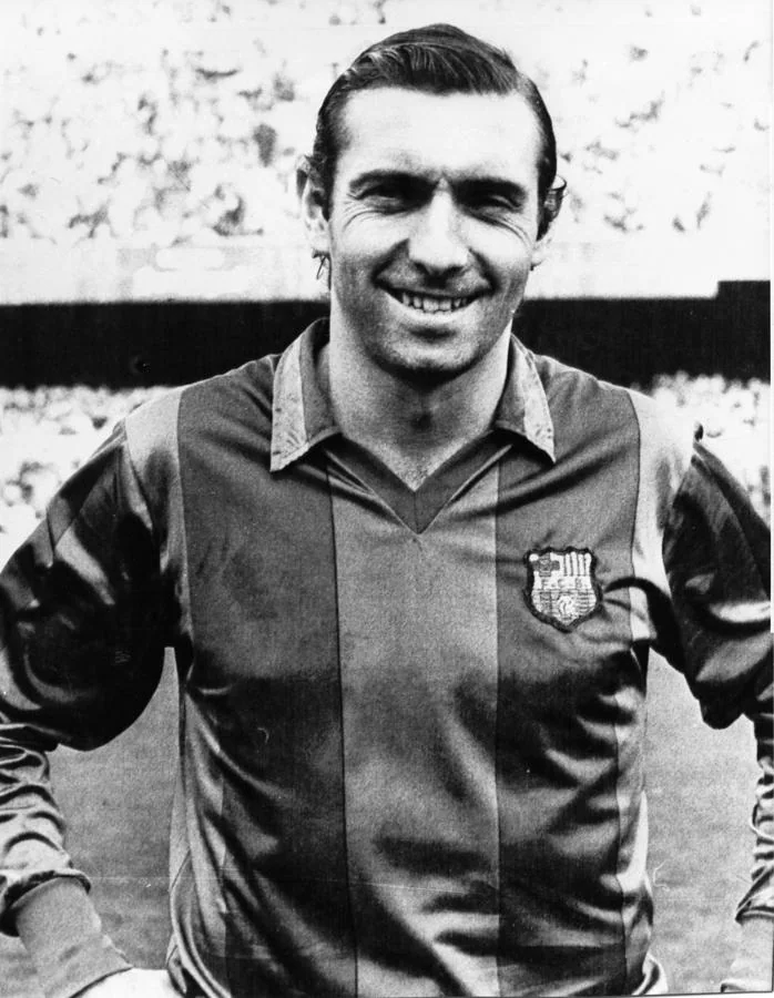 Quini, con la camiseta del FC Barcelona, en 1981. 