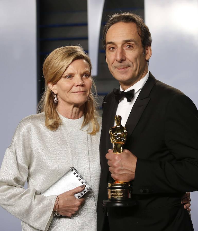 Alexandre Desplat con su mujer Dominique Lemonnier. 