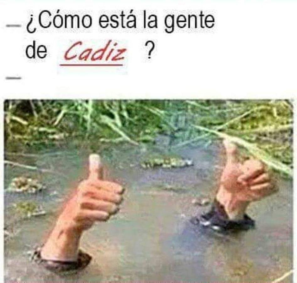 FOTOS: Los memes que deja el temporal en Cádiz